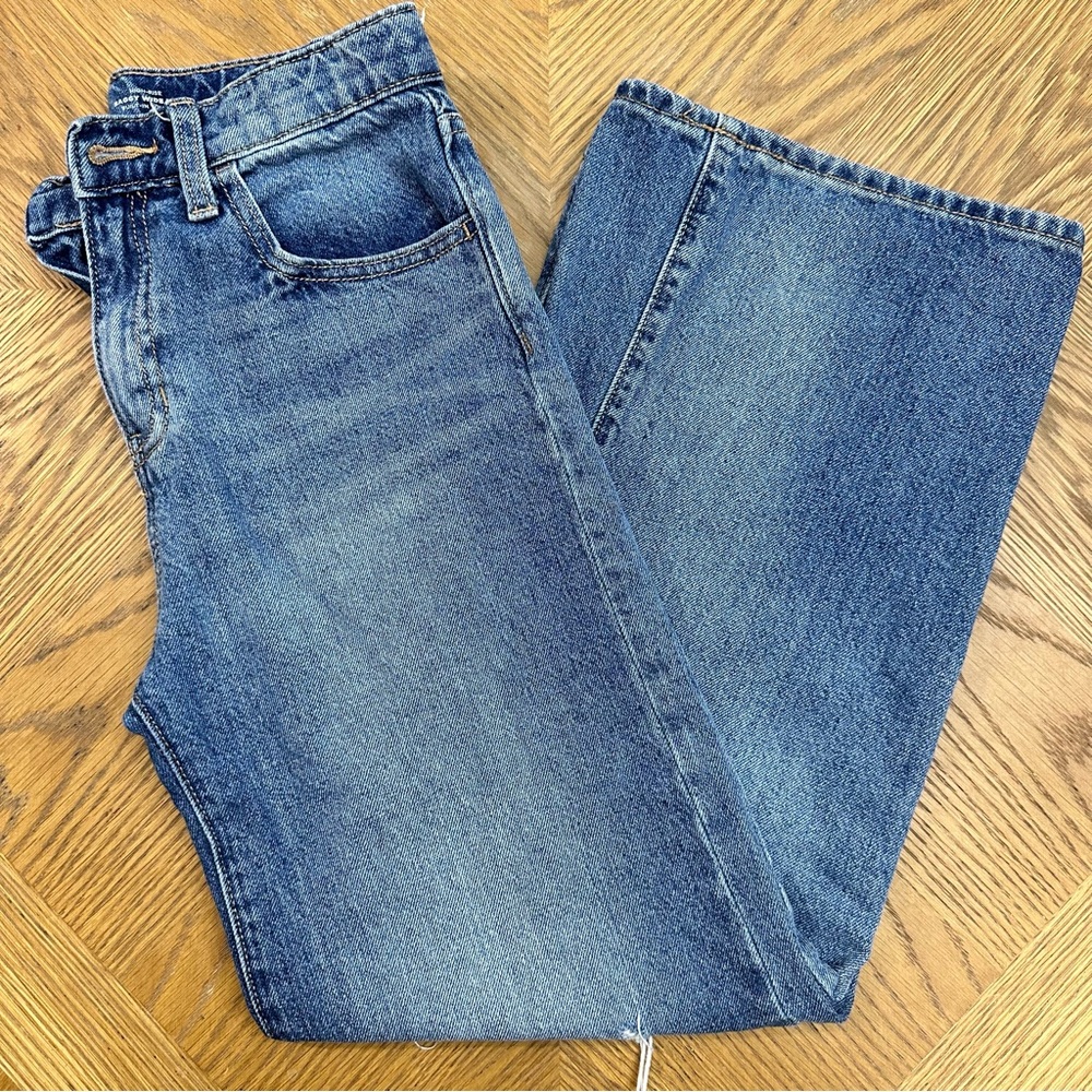 Old Navy High-Waisted Baggy Ripped Wide-Leg Jeans for Girls Size 14